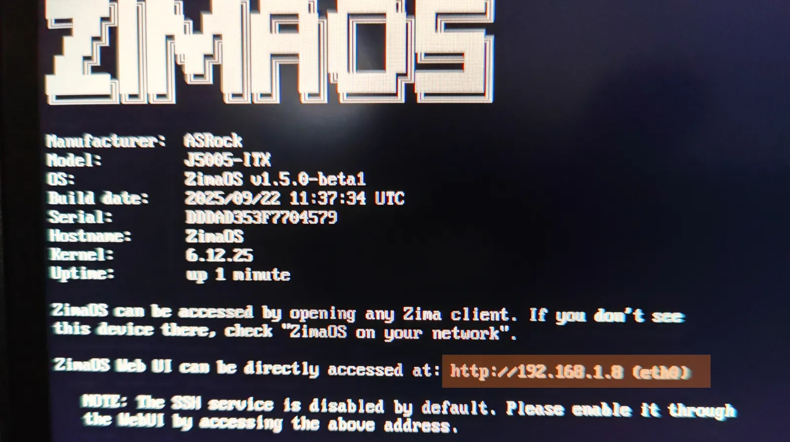 Installer-ZimaOS-IP-locale