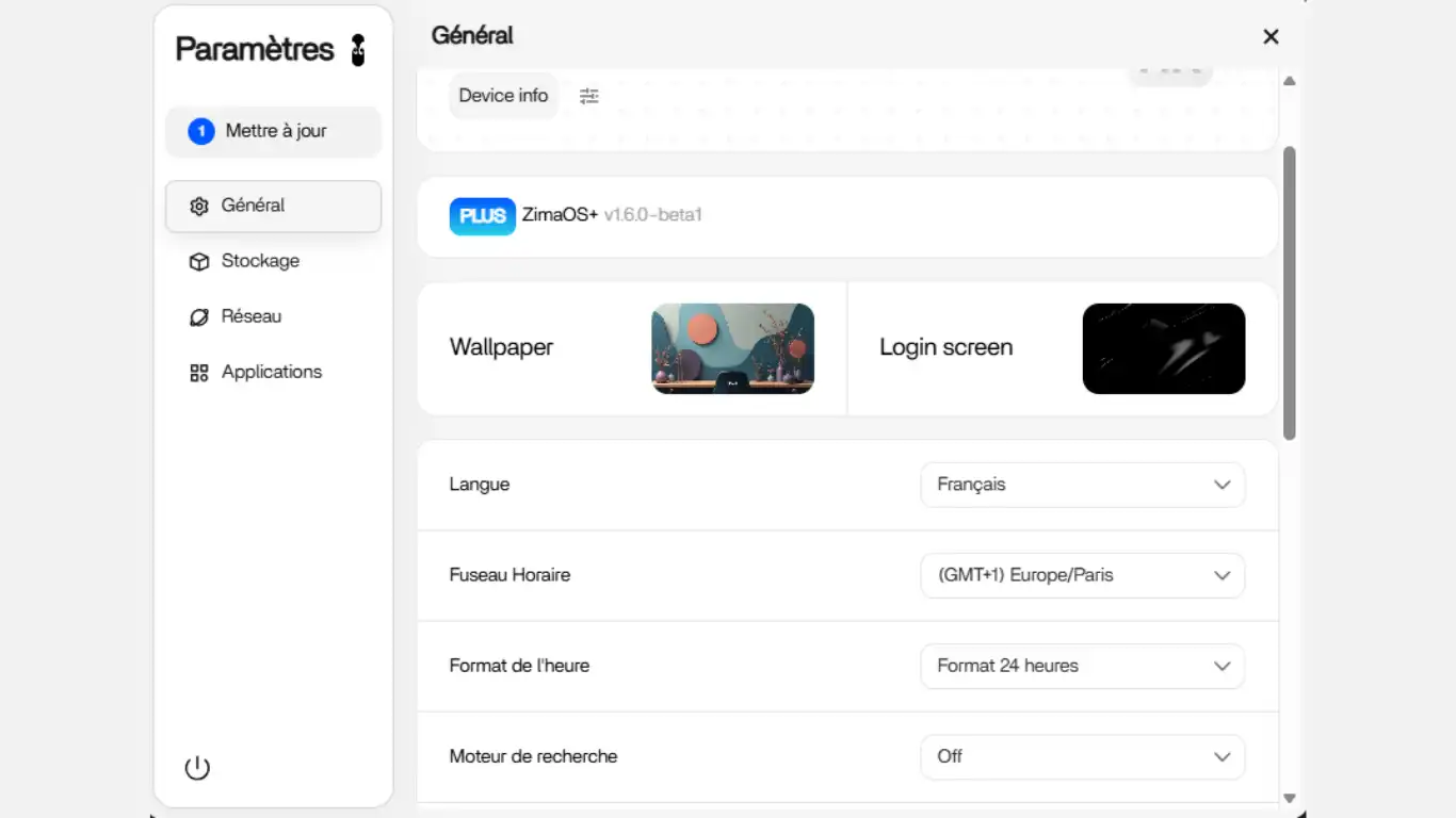 mise à jour zimaos changement écran de connexion mise à jour zimaos changement écran de connexion