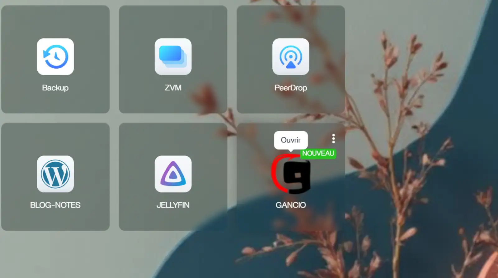 cliquez sur la nouvelle tuile créée