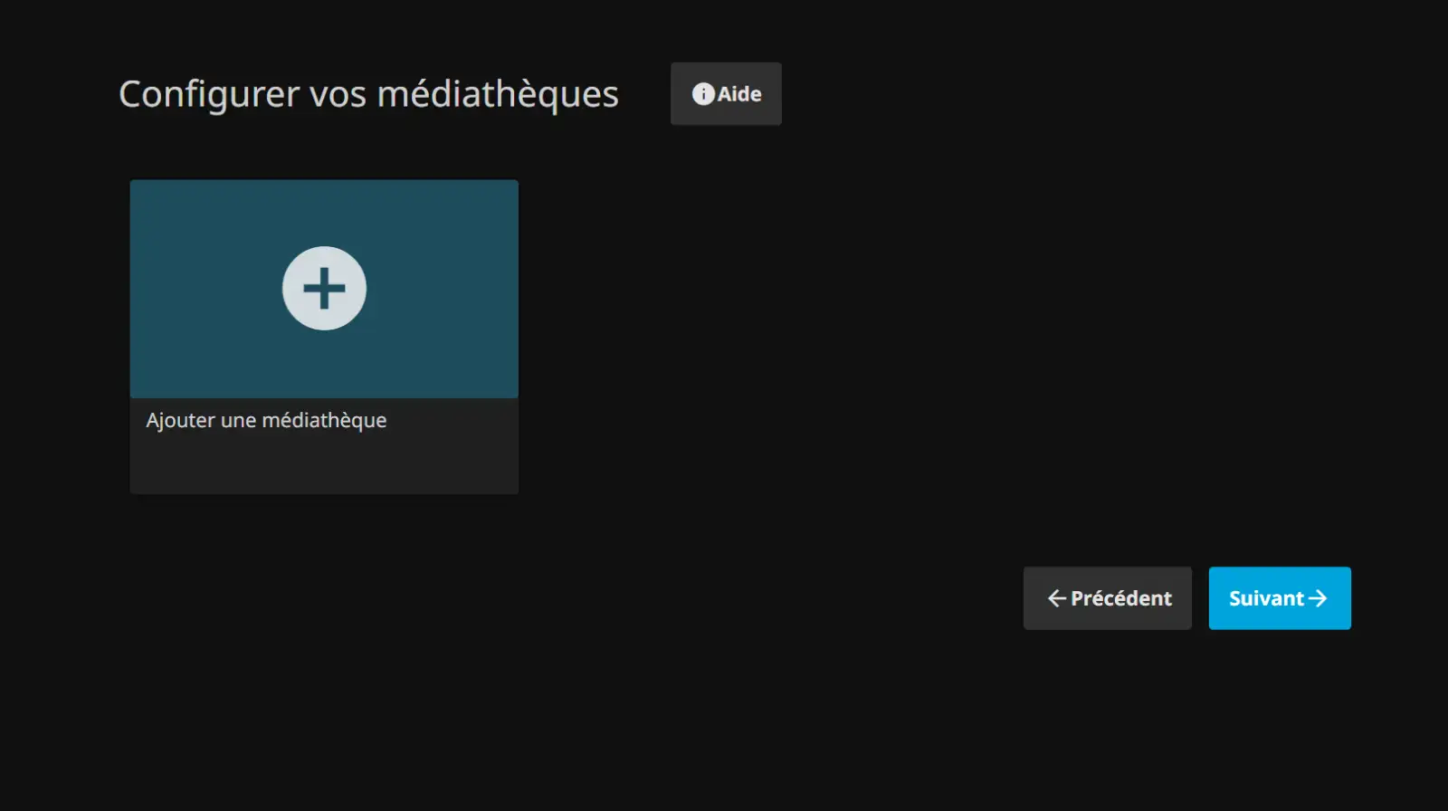 Cliquez sur Ajouter une médiathèque