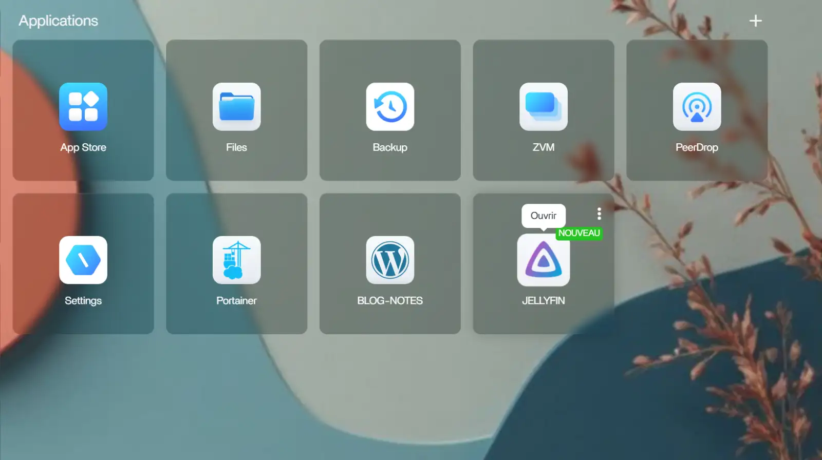 Cliquez sur la nouvelle tuile Jellyfin