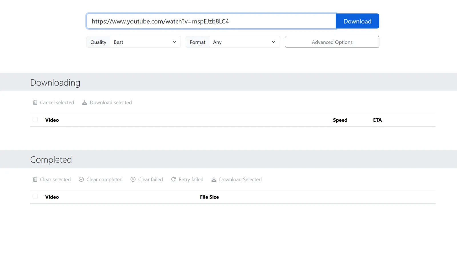 copier-coller l'adresse dans la fenêtre dédiée de MeTube. Puis, Download