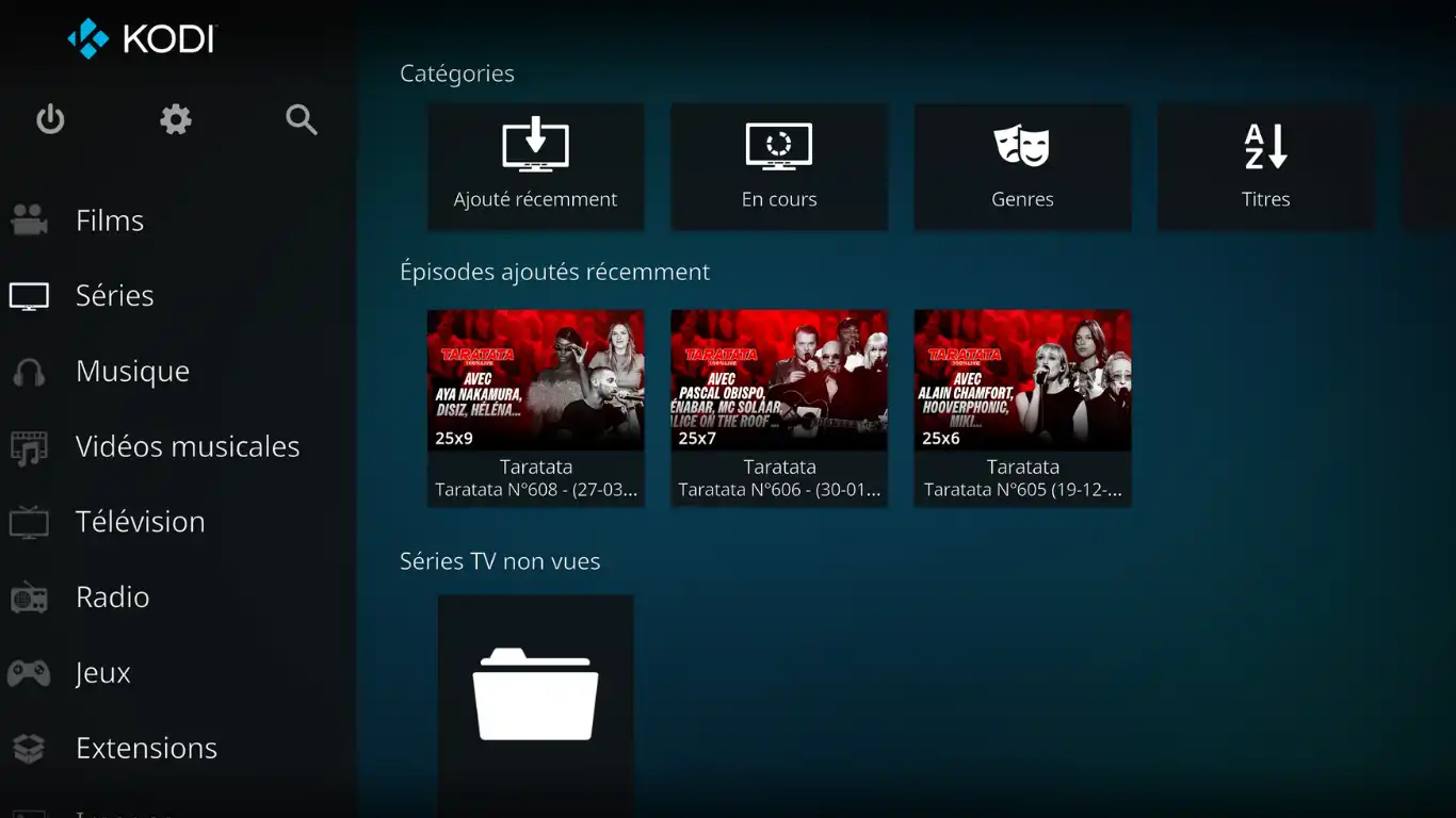 KODI configuration - ajout d'une video pour scan auto