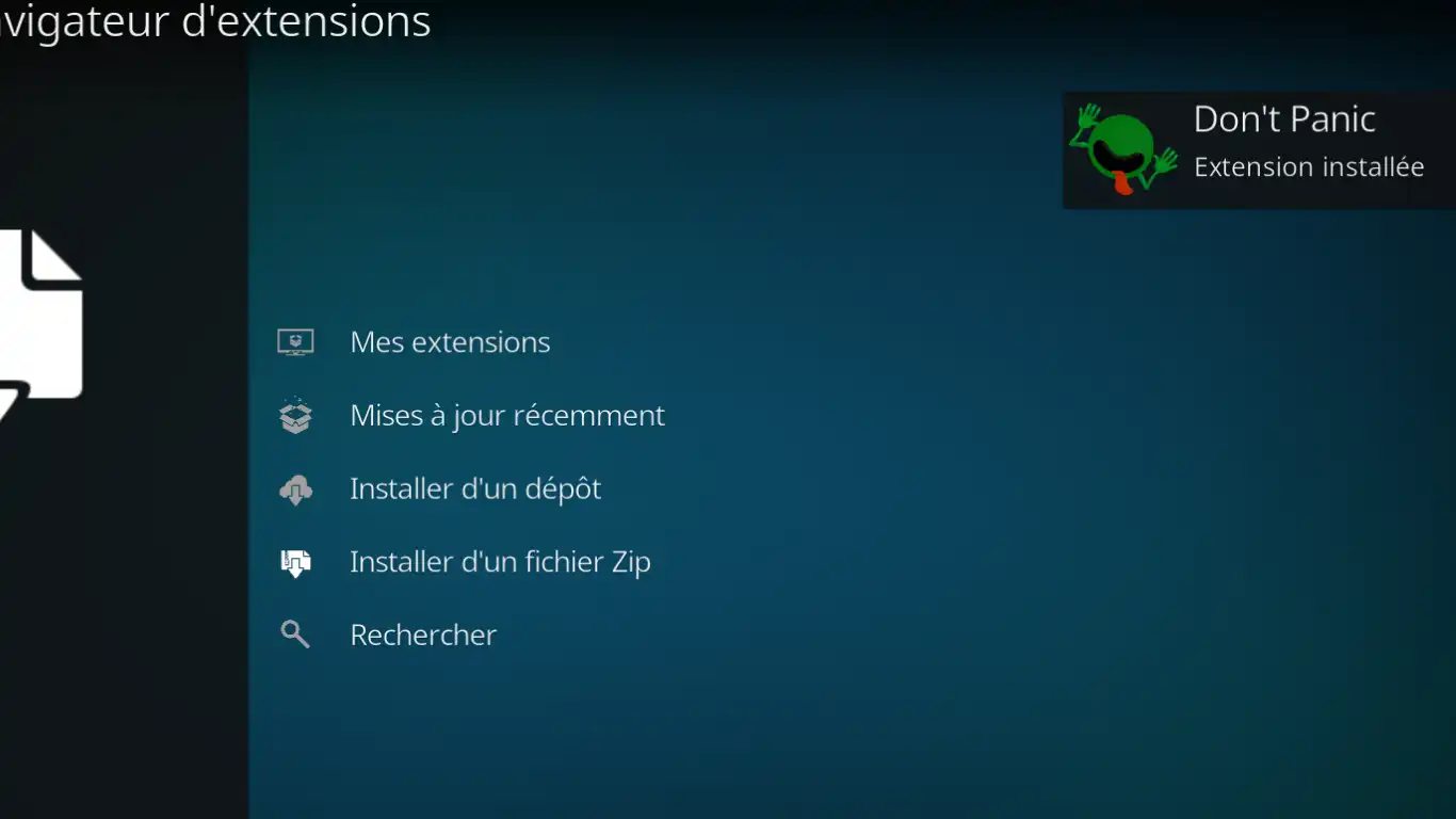 Kodi comme client Plex - Dépôt installé
