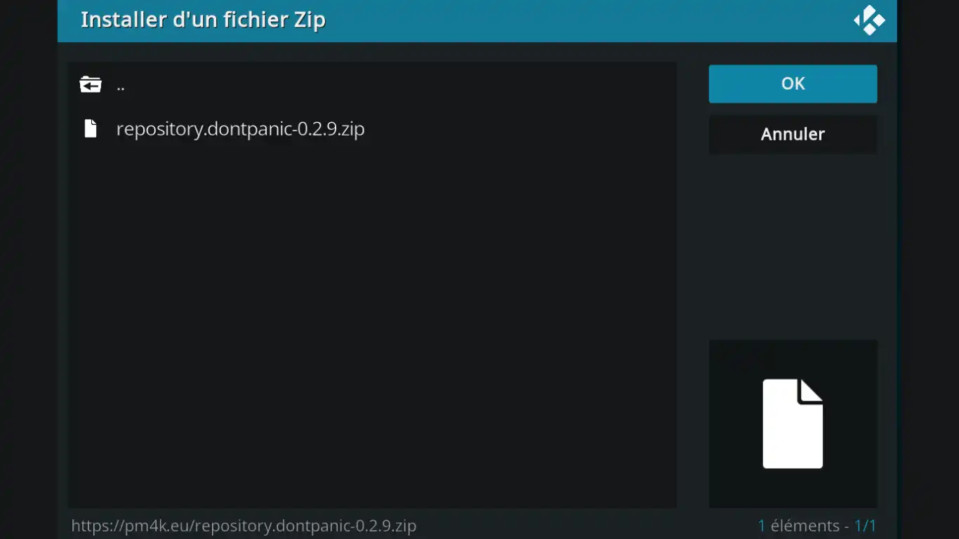 Kodi comme client Plex - OK pour l'install