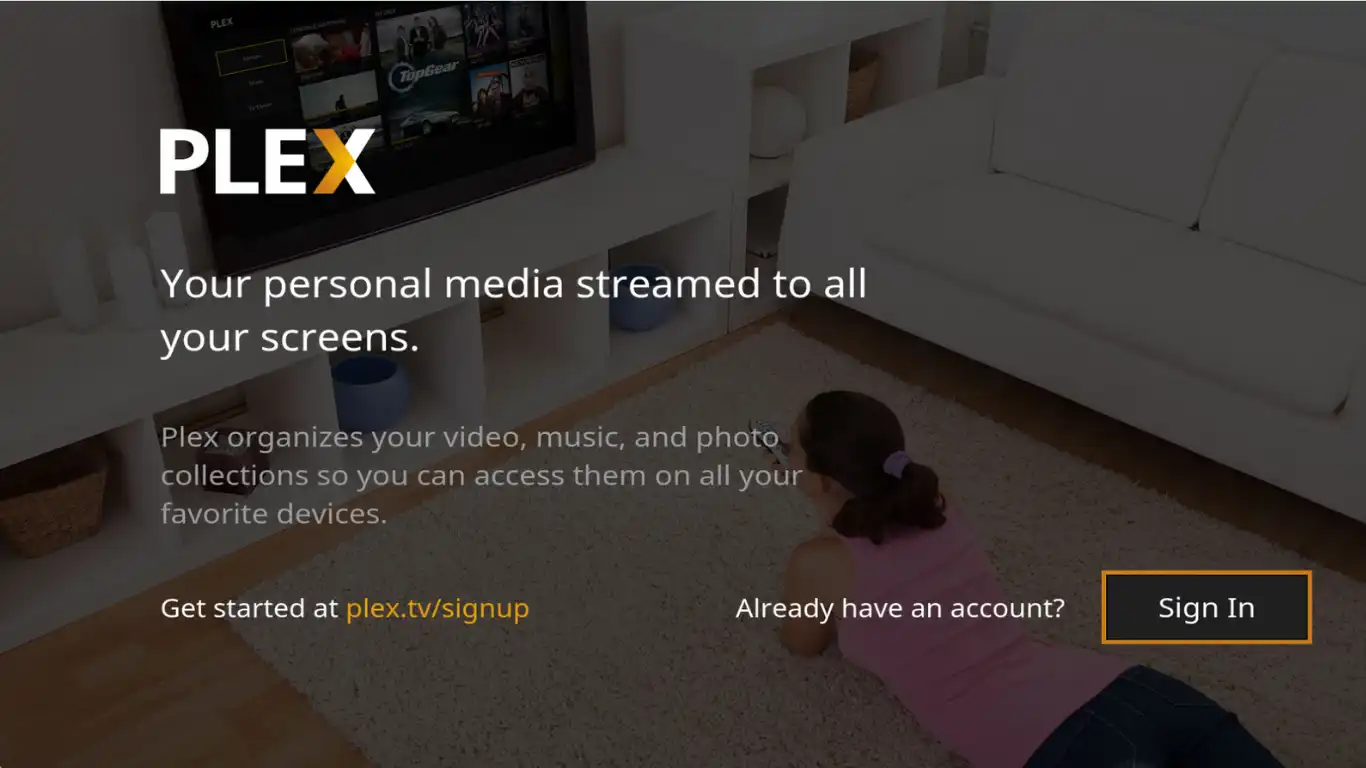 Kodi comme client Plex - cliquez sur signin