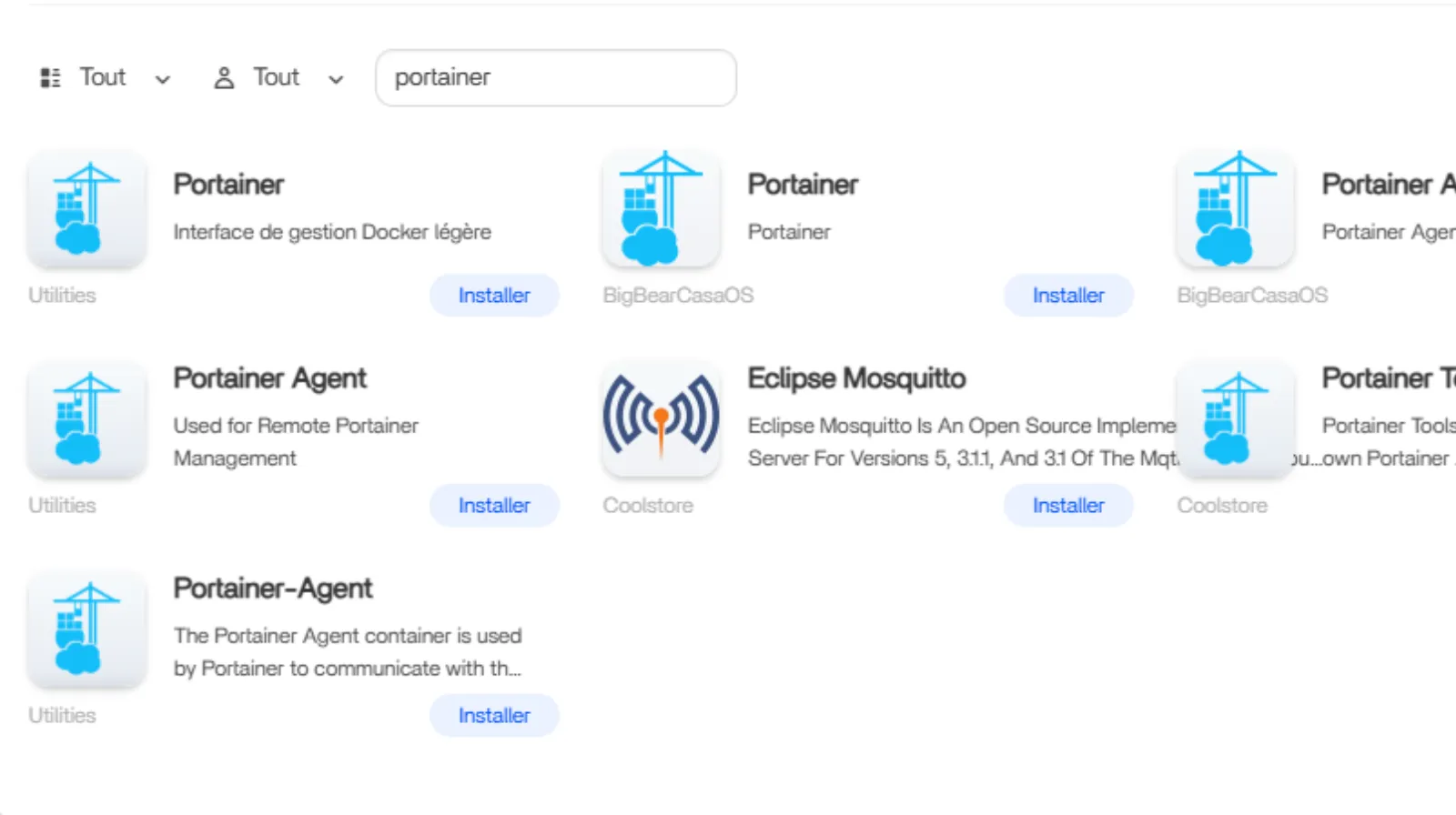 Choisissez la première « Utilities »