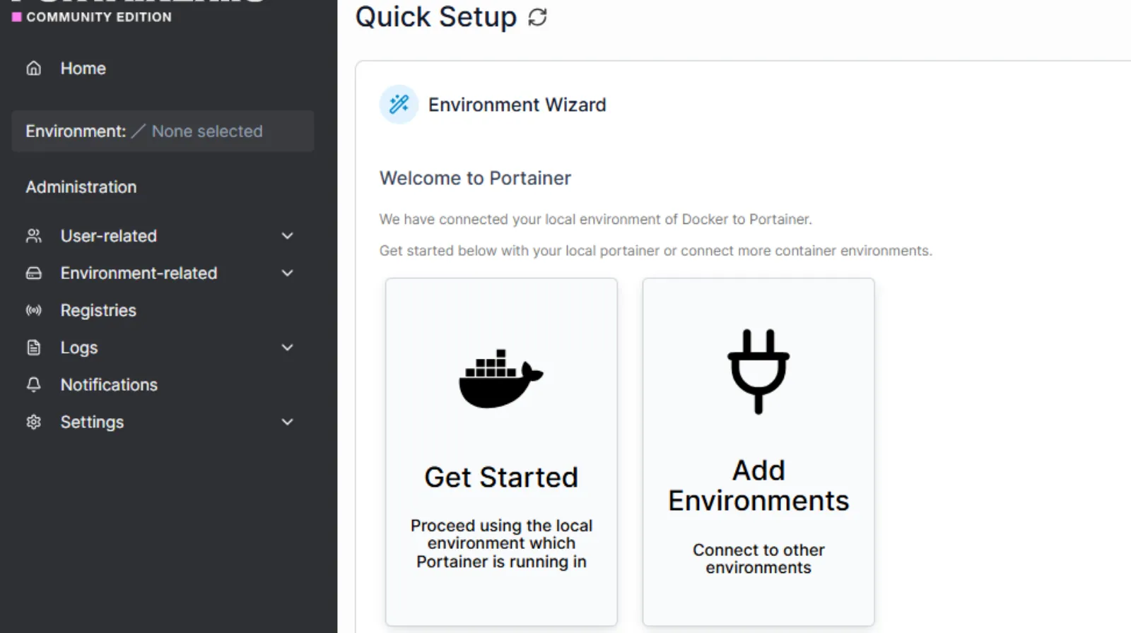 Cliquez sur Get Started