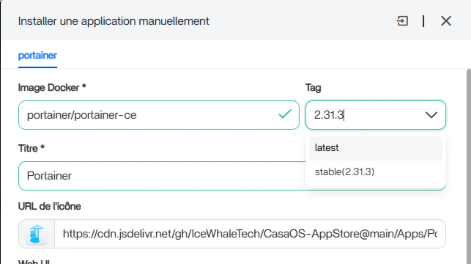 Configurer l’interface