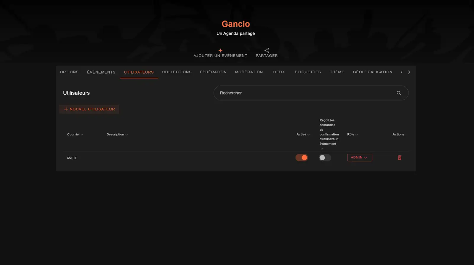 configurer gancio utilisateurs configurer gancio utilisateurs