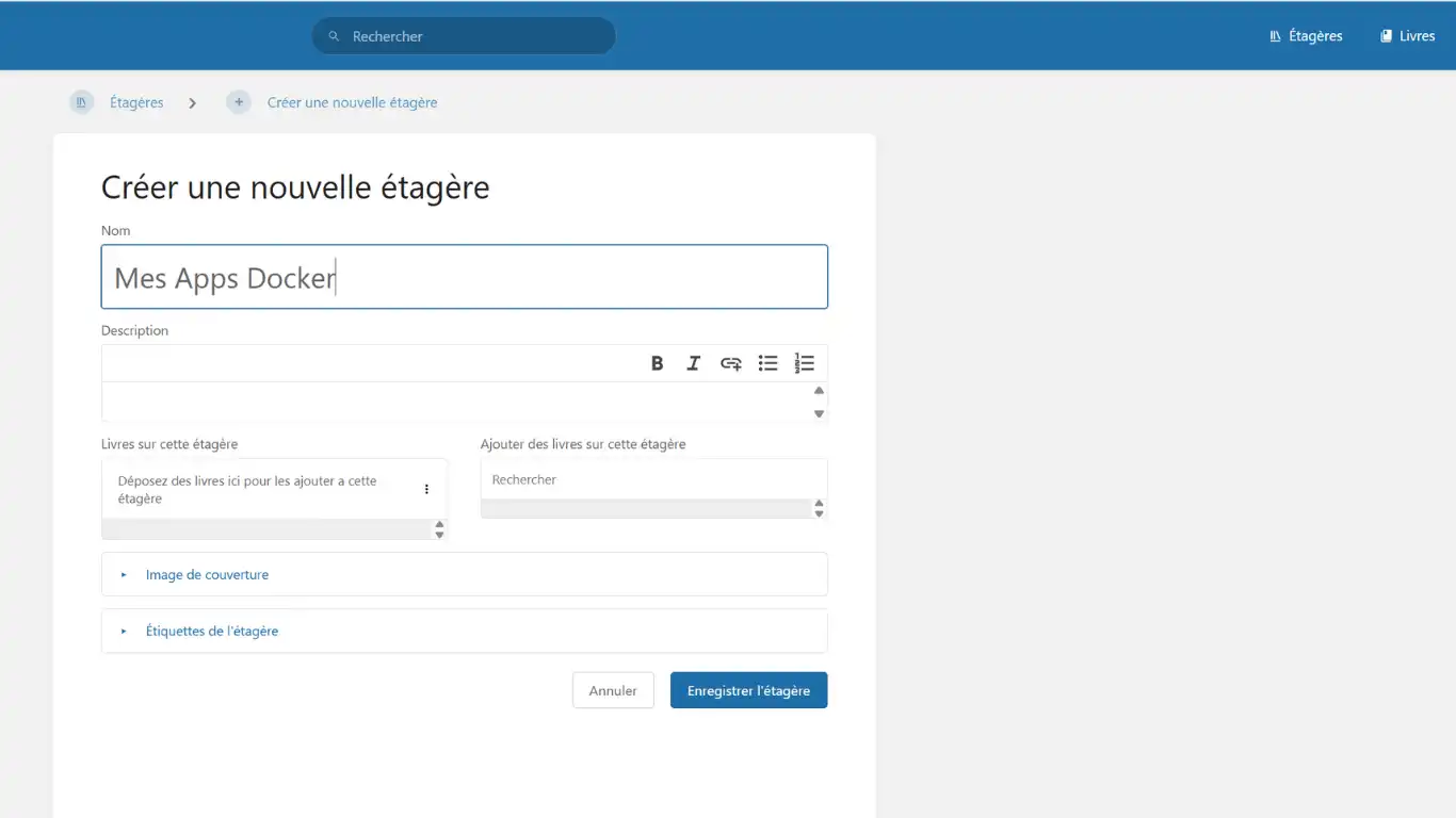installer bookstack créez une étagère installer bookstack créez une étagère
