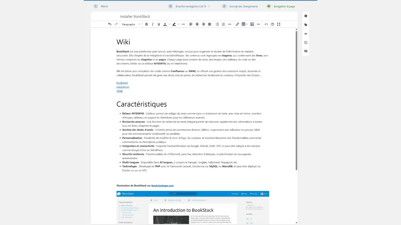 installer bookstack créez une page installer bookstack créez une page