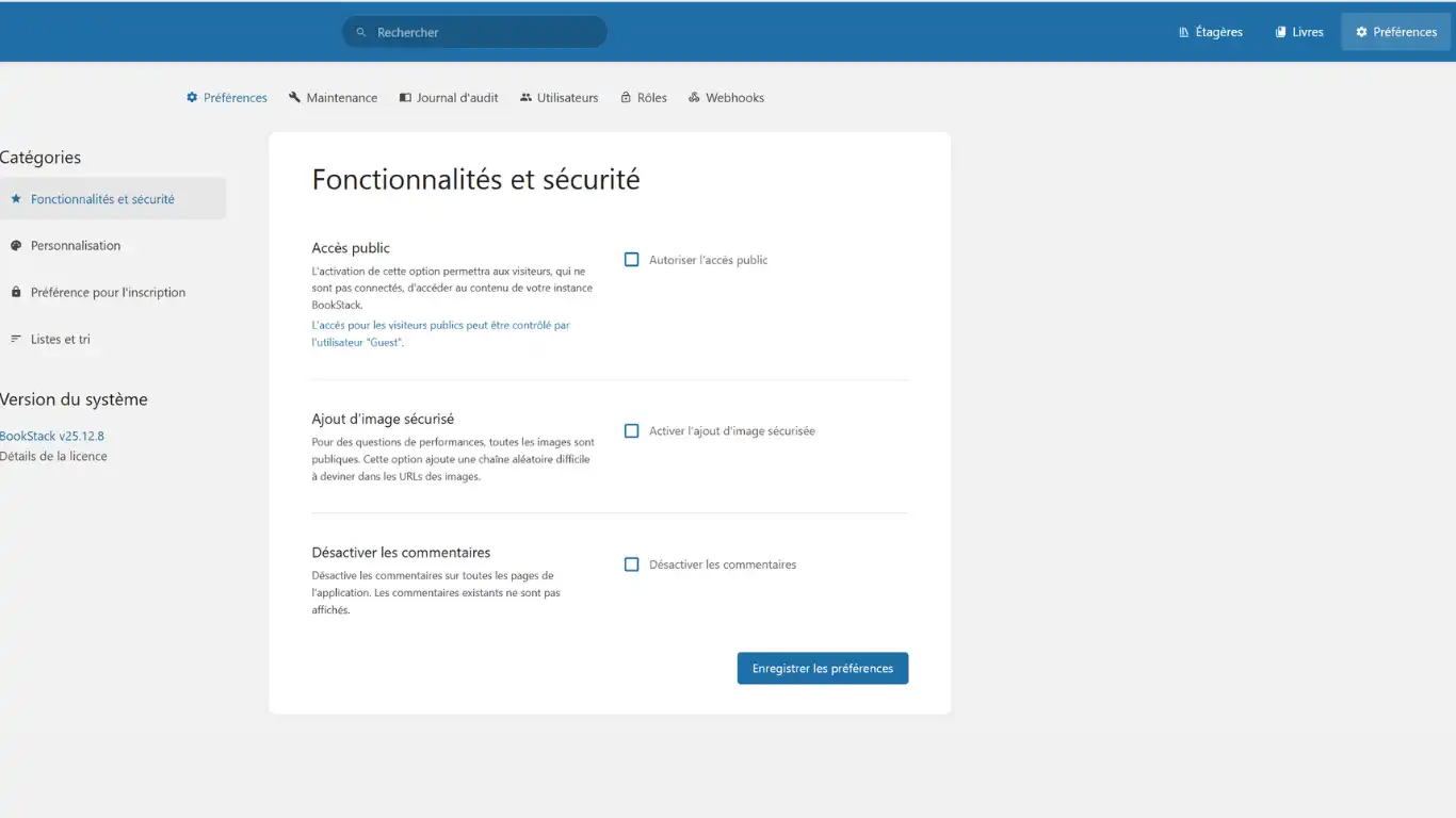 installer bookstack préférences fonctions installer bookstack préférences fonctions