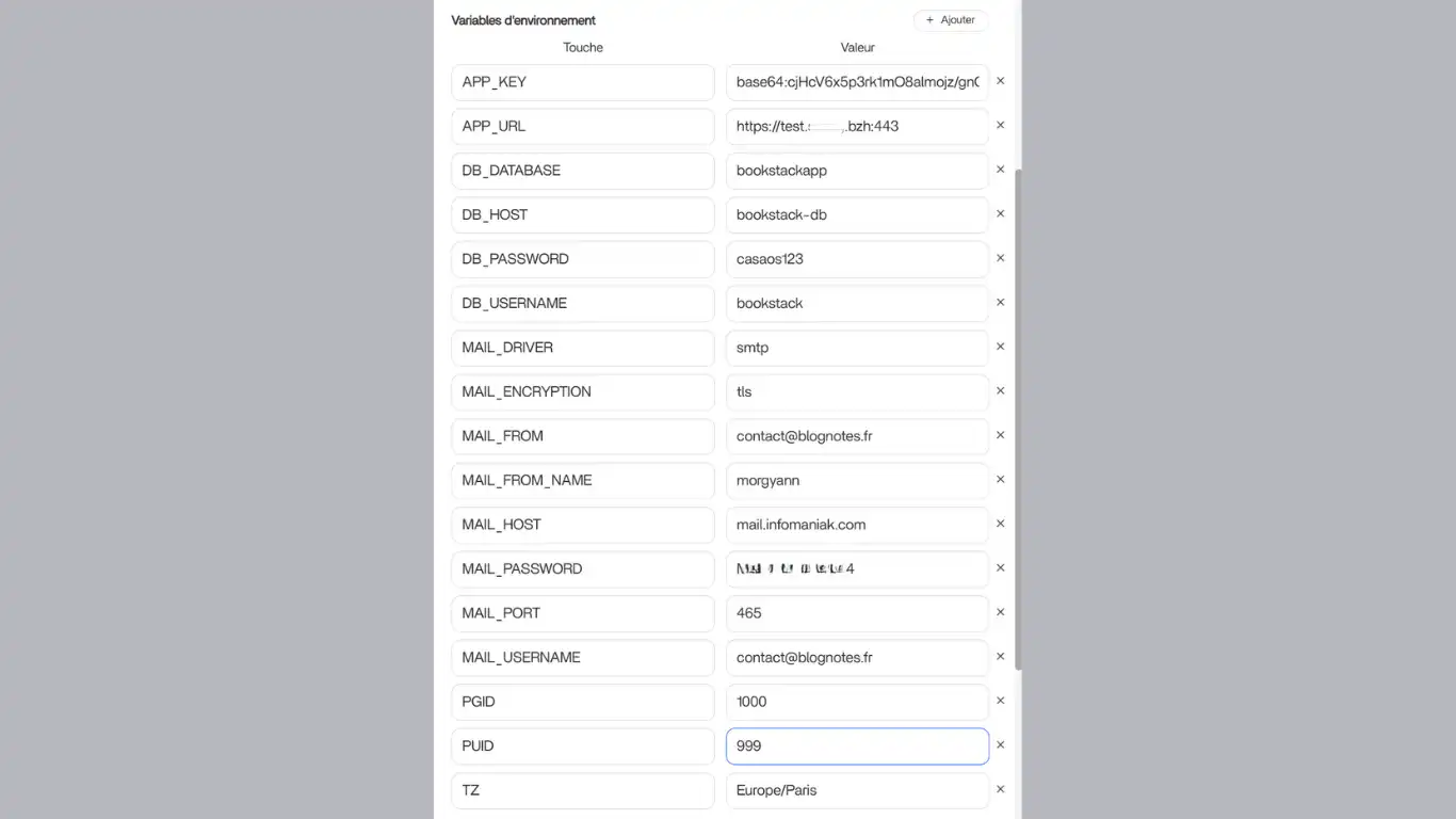 installer bookstack variables d'env installer bookstack variables d'env