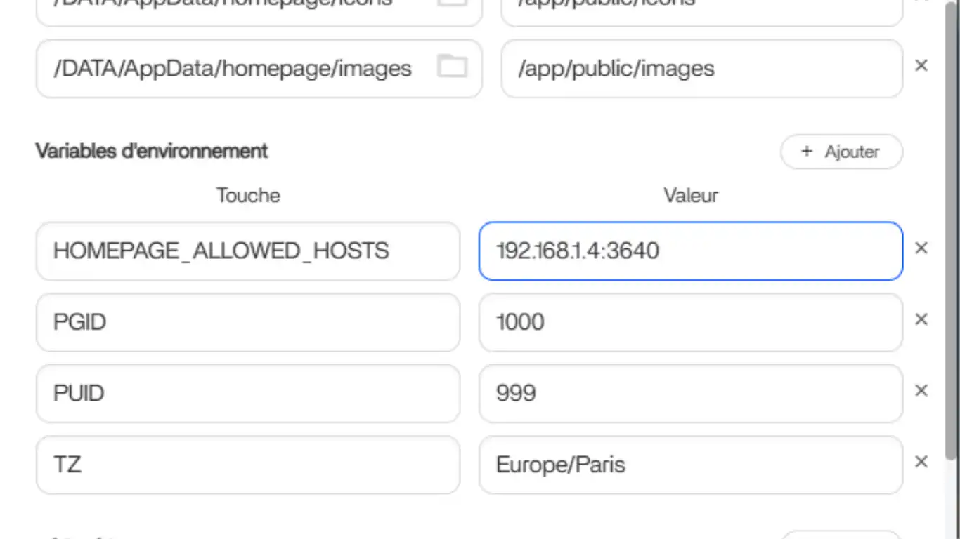 installer homepage pgid + puid + hosts installer homepage pgid + puid + hosts