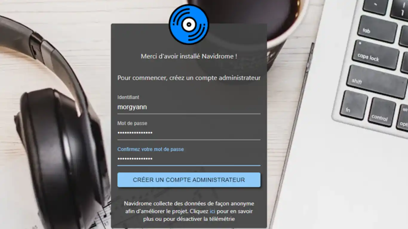 installer navidrome créer compte admin installer navidrome créer compte admin