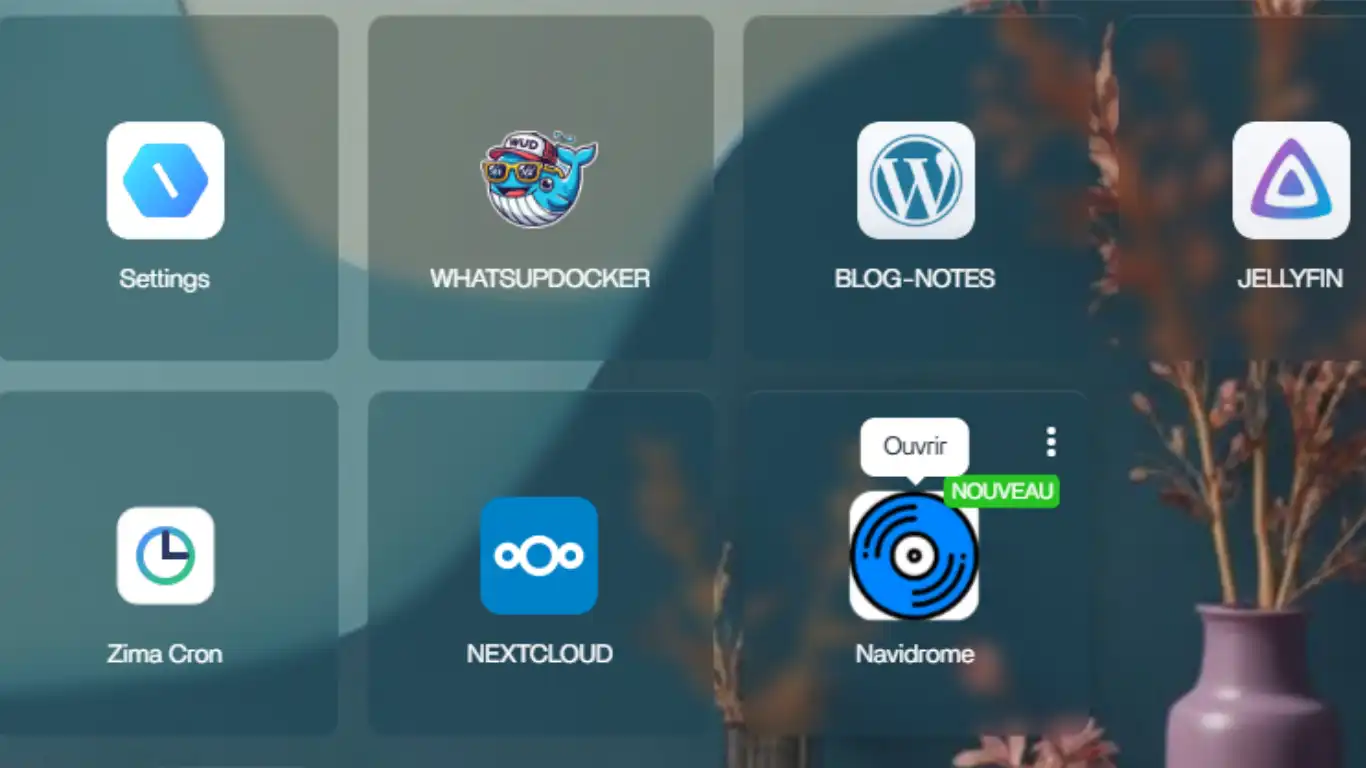 installer navidrome ouvrir la tuile installer navidrome ouvrir la tuile