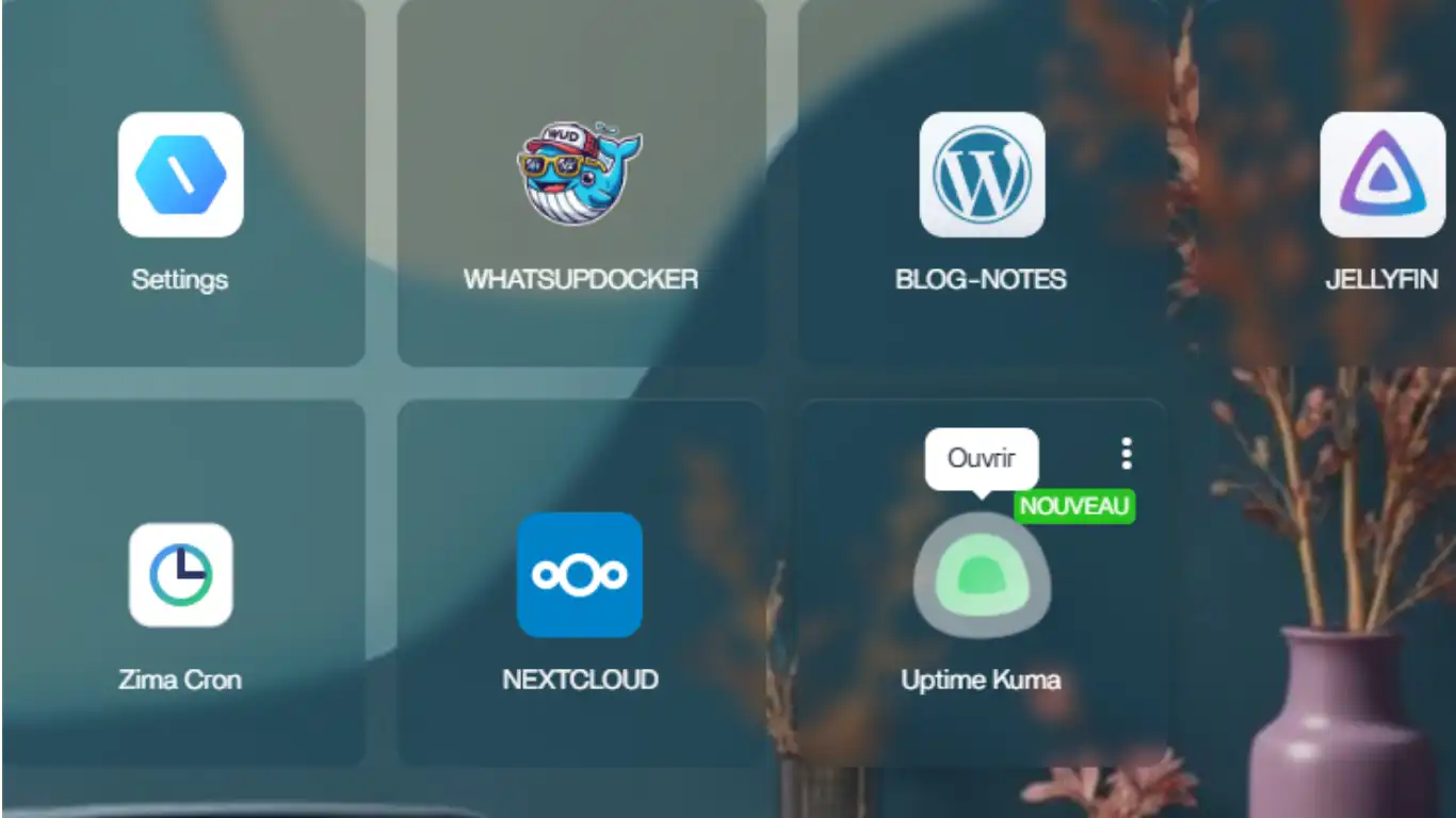 installer uptime kuma cliquer sur la tuile installer uptime kuma cliquer sur la tuile