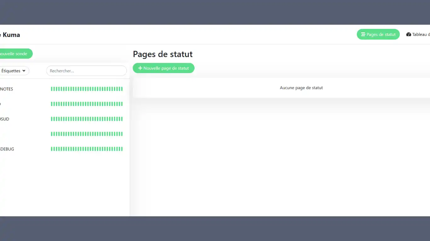 installer uptime kuma pages de statut installer uptime kuma pages de statut