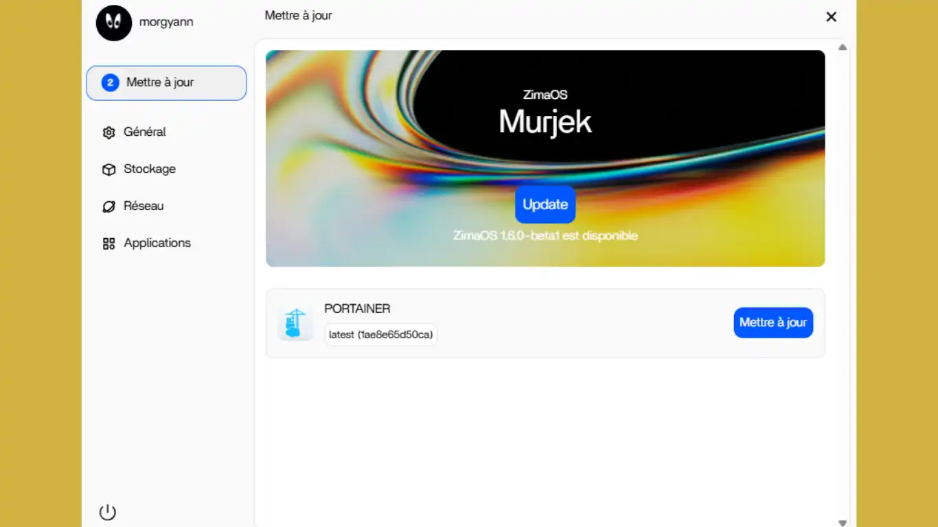 mise à jour zimaos 1.6.0 beta1 mise à jour zimaos 1.6.0 beta1