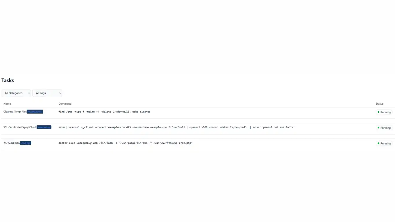 Cron WordPress sur ZimaOS - running