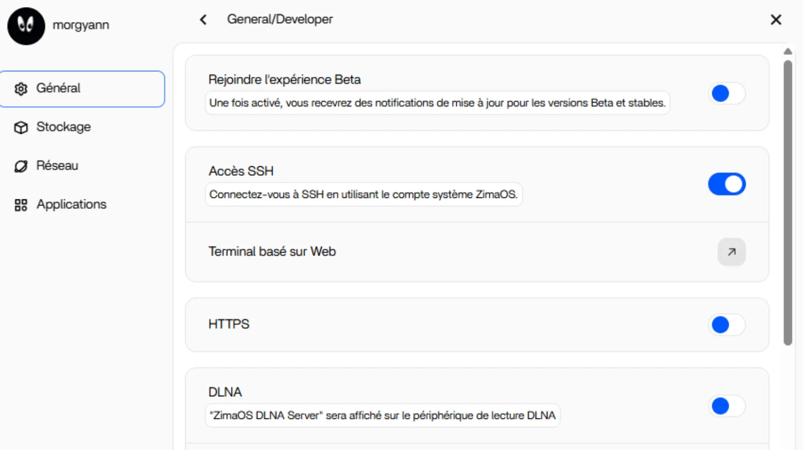 Cron sur ZimaOS - Activer SSH