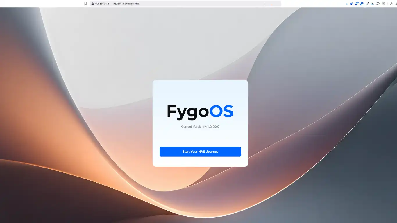 FygoOS - Démarrer l'aventure Nas