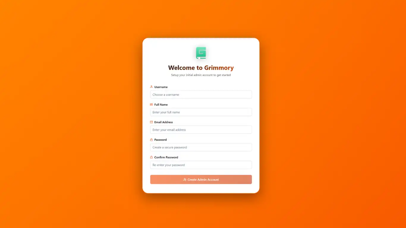 Grimmory Installation - bienvenue