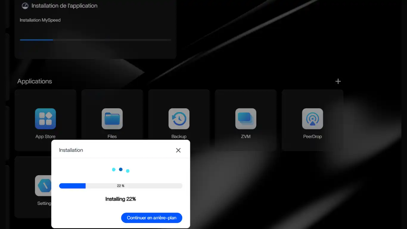 MySpeed - Installation - Installer