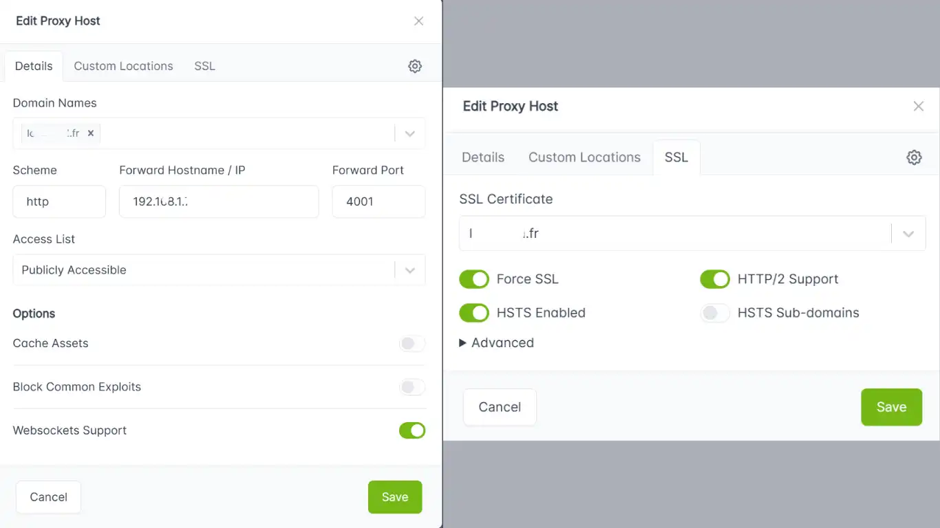 PicoShare - installation - Proxy inversé