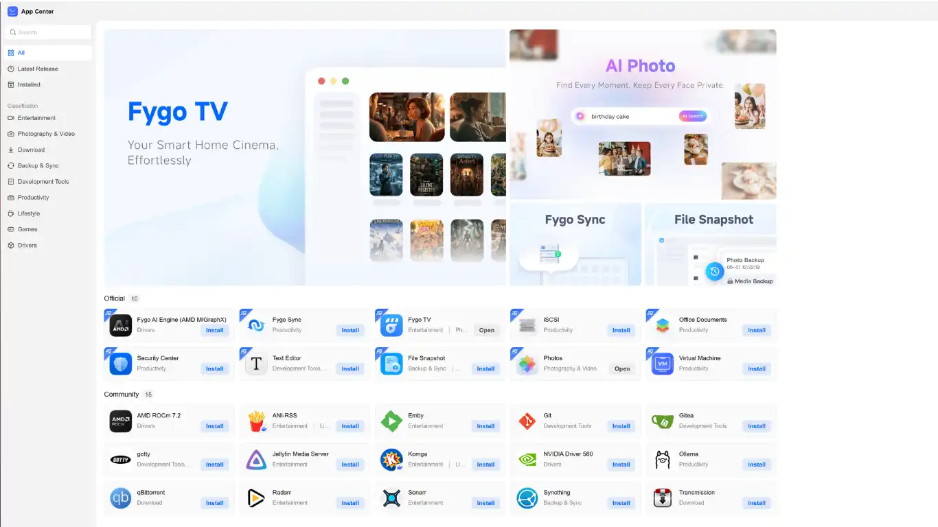FygoOS - App Center