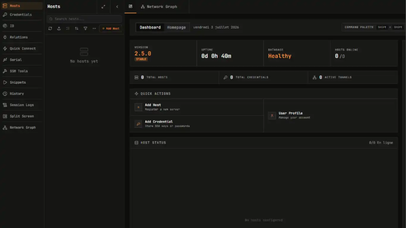 Termix sur FygoOS - add host