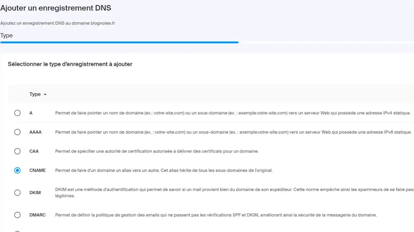 wildcard avec npm - CNAME