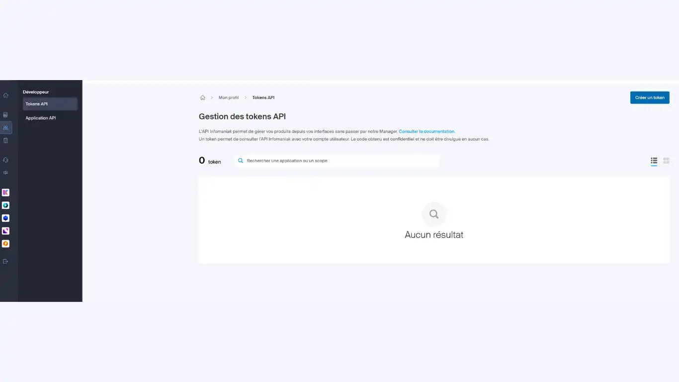 wildcard avec npm - token api