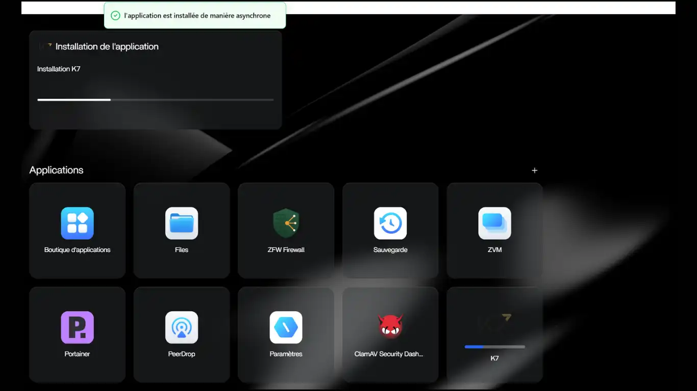 K7 serveur medias - Installer