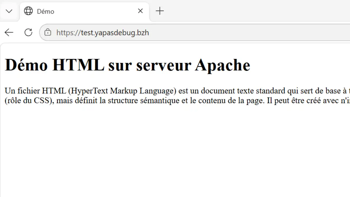 html sur serveur-sur ndd